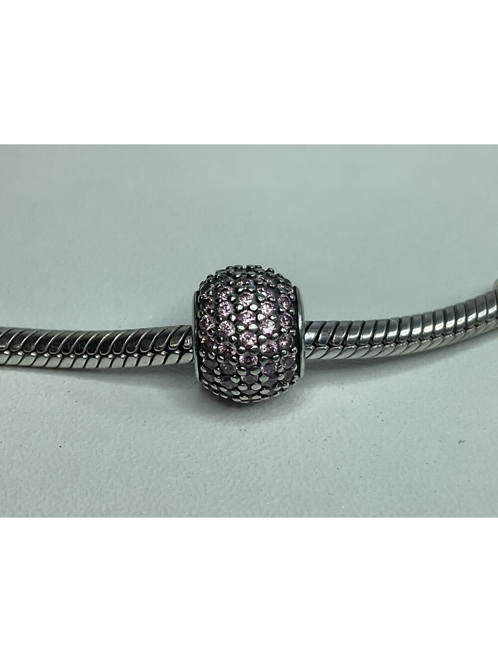 Pandora Pink Pave Ball Charm Retired